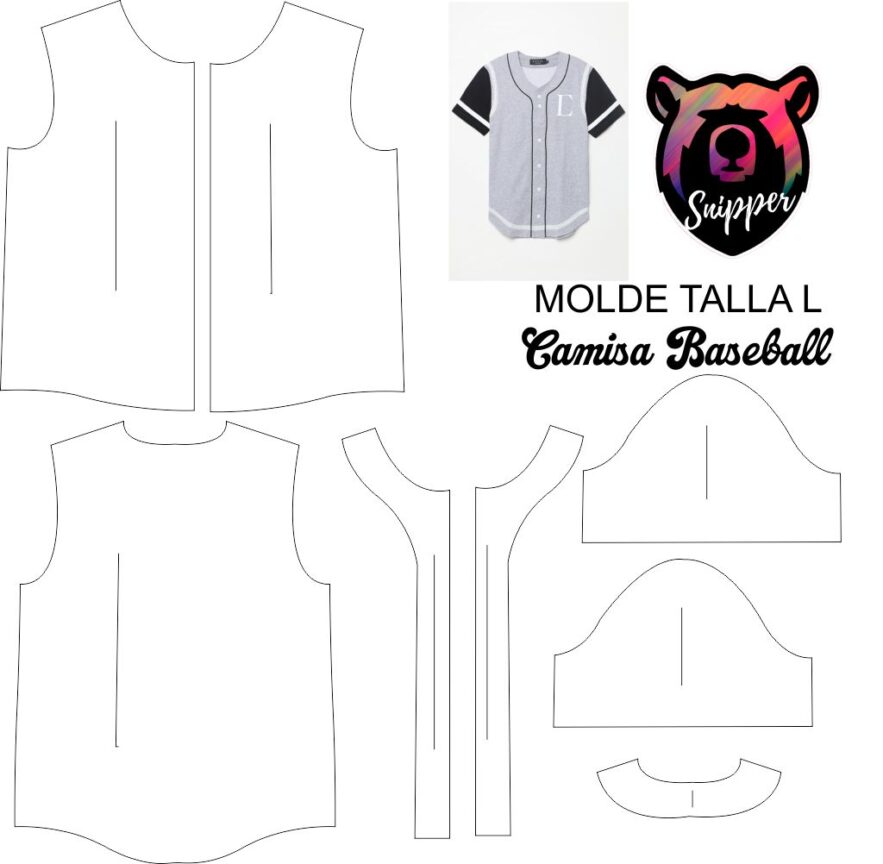 moldes para camisa de Baseball,moldes de camisas para hombre