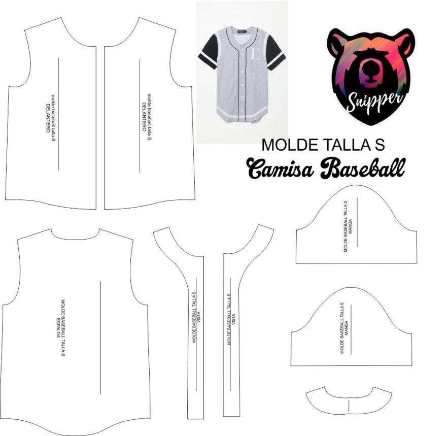 moldes para camisa de Baseball,moldes de camisas para hombre