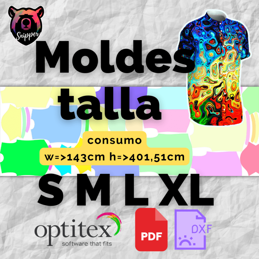 MOLDES DE TODAS LAS TALLAS POSTER PDF XDF OPTITEX