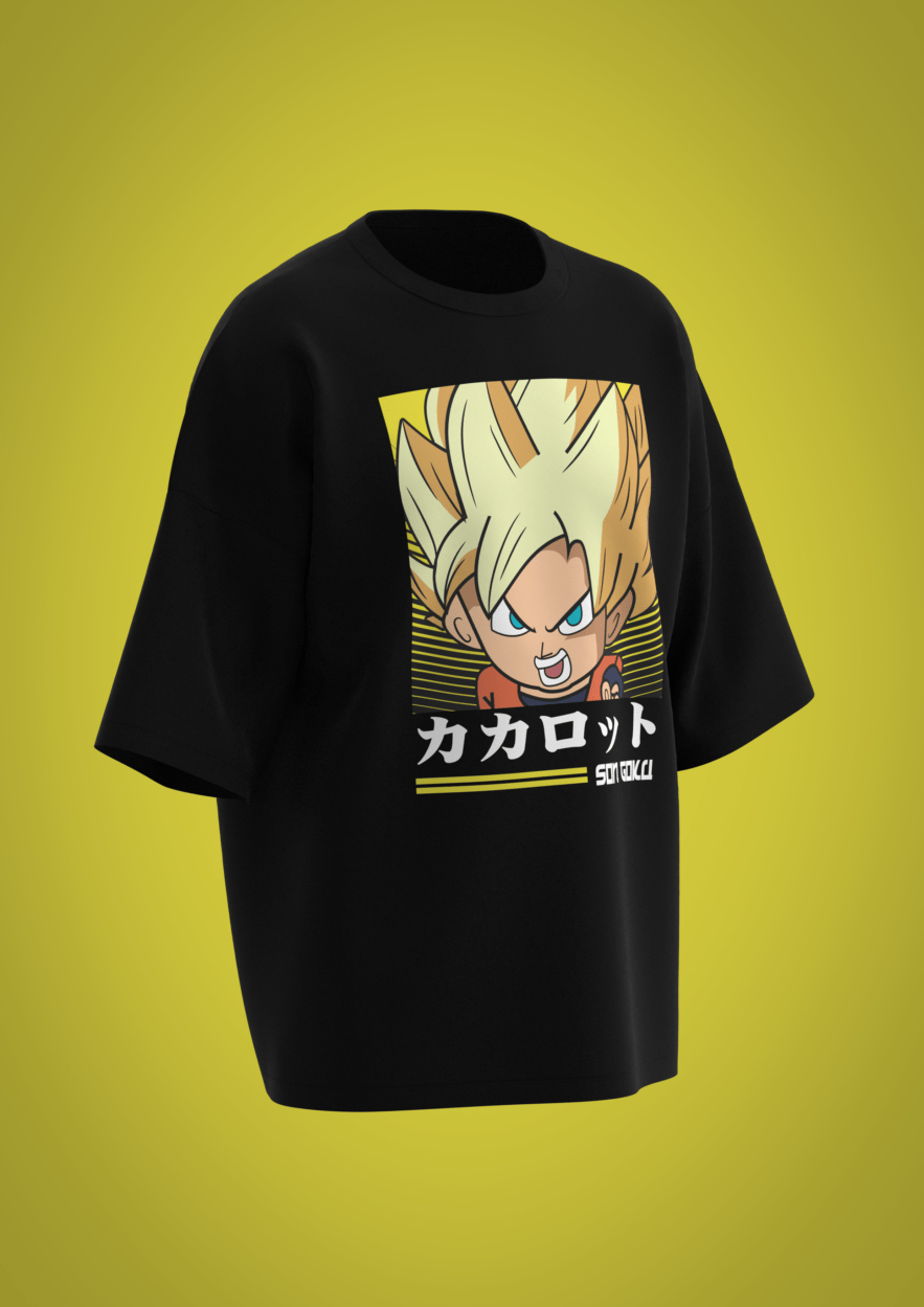 Moldes de camisetas oversize con diseño de SON GOKU