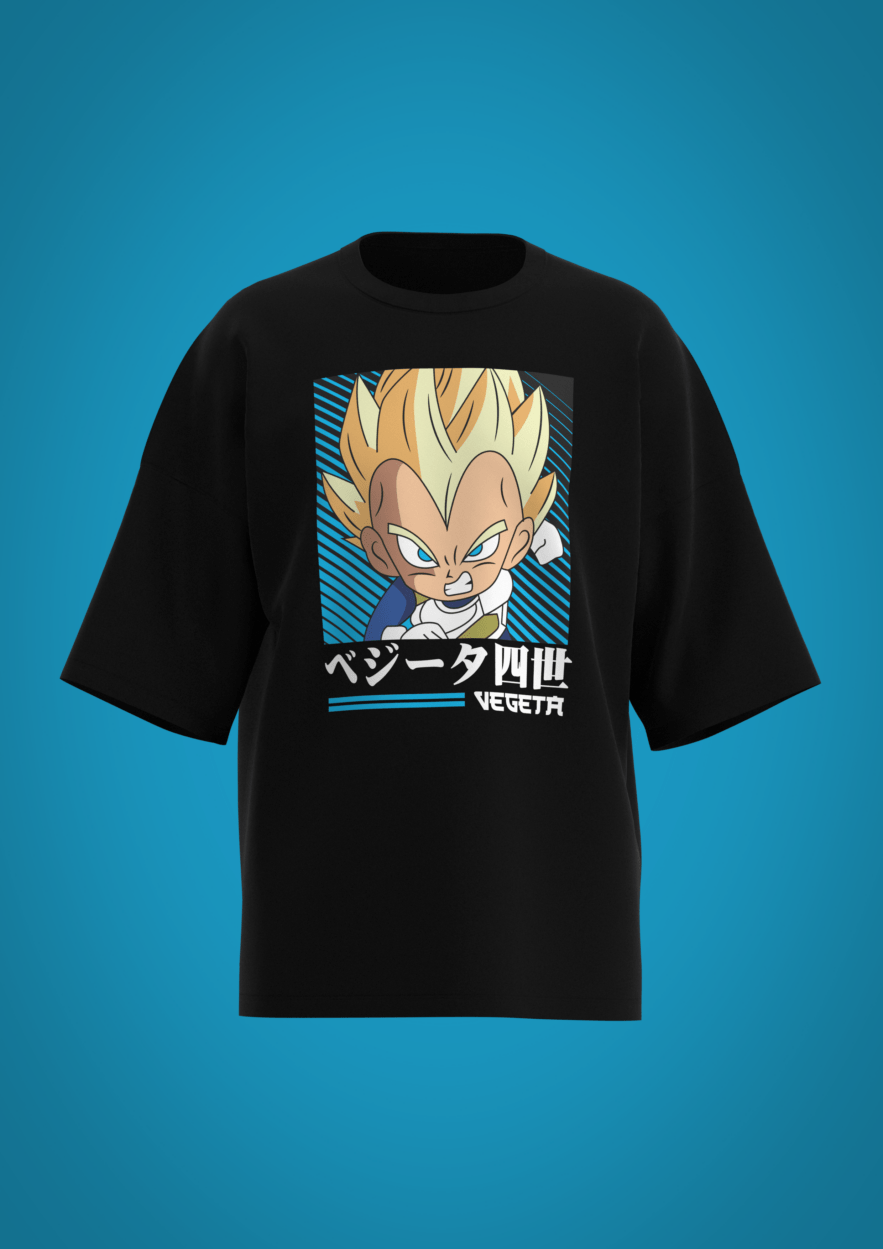 Moldes de camiseta oversize con diseño de VEGETA para sublimación