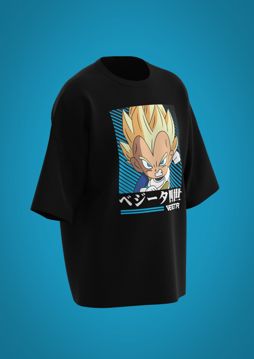 Moldes de camiseta oversize con diseño de VEGETA para sublimación