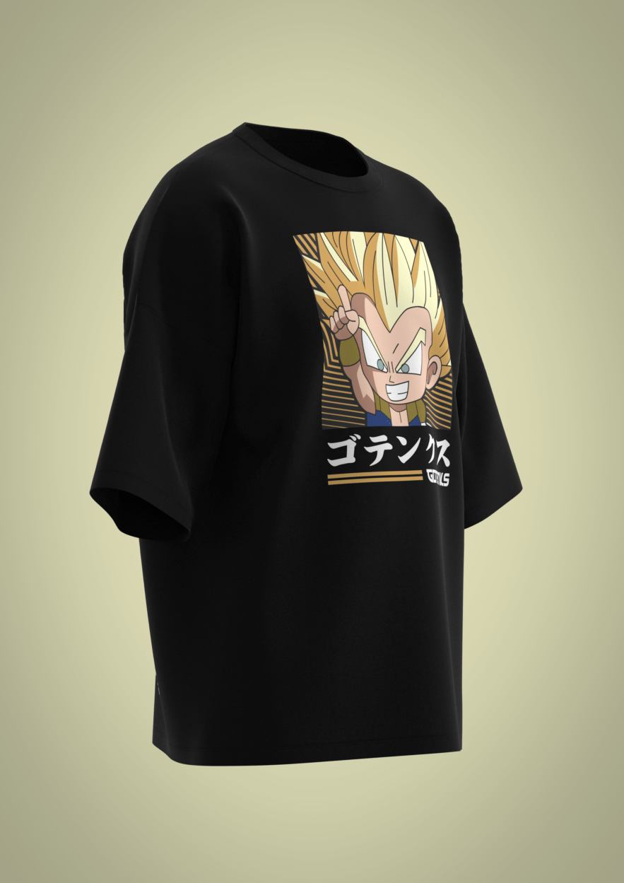 3/4 diseno gotenks molde camiseta