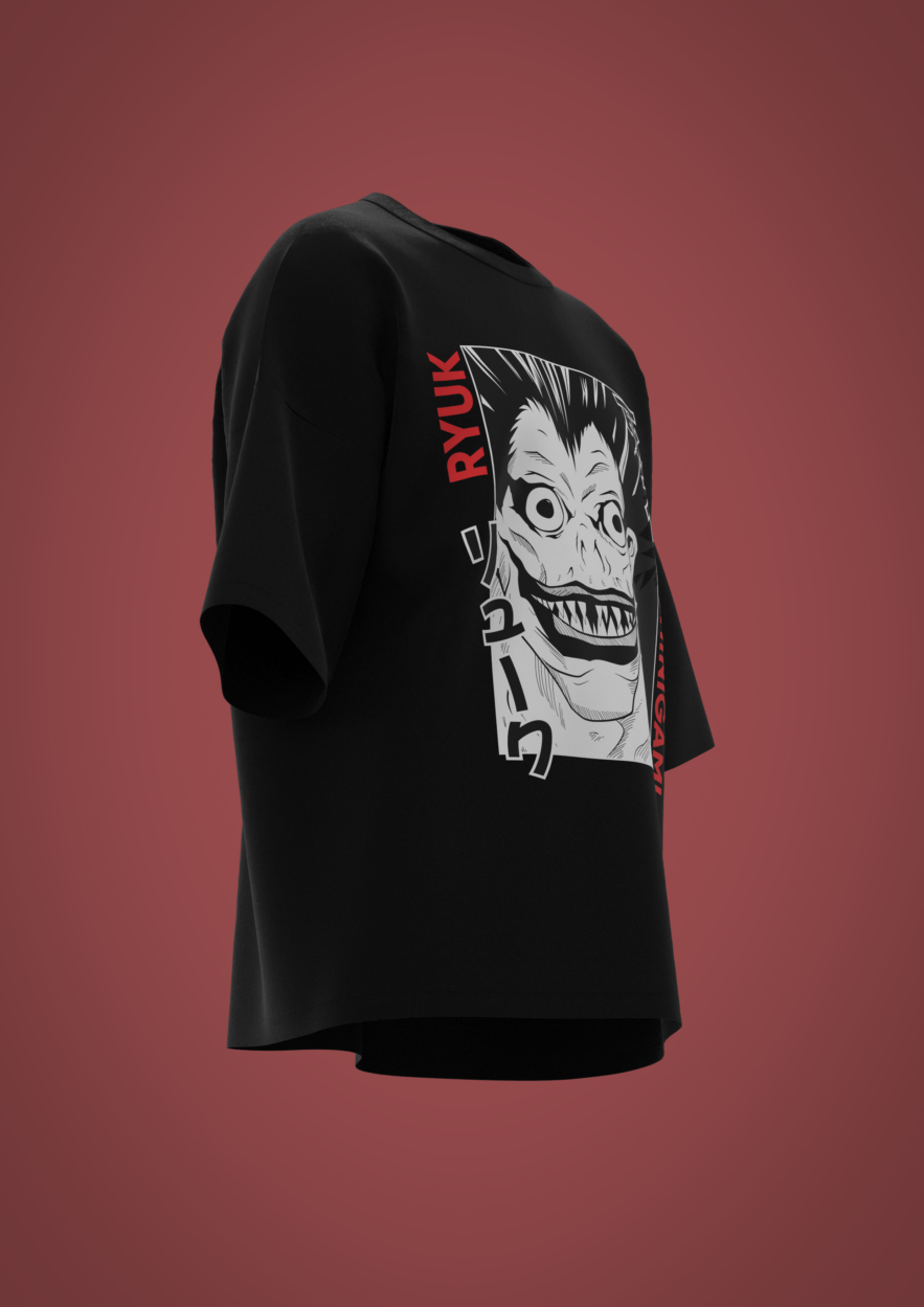 Moldes Camiseta OVERSIZE con Diseños de RYUK-SHINIGAMI - DEATH NOTE para sublimación