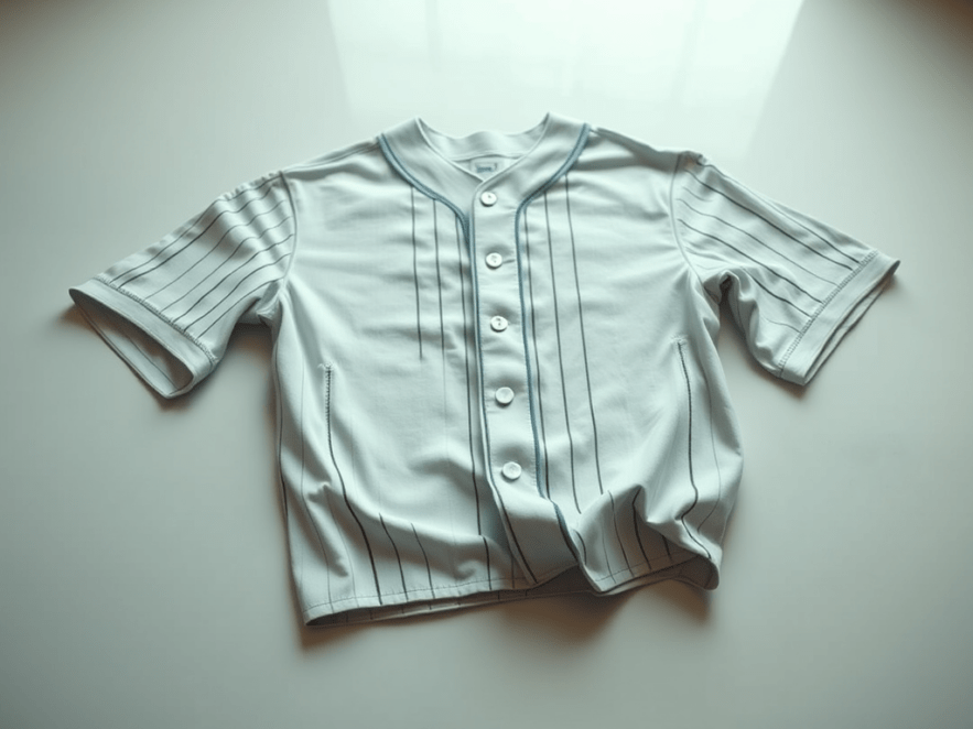 molde de camisa de baseball oversize