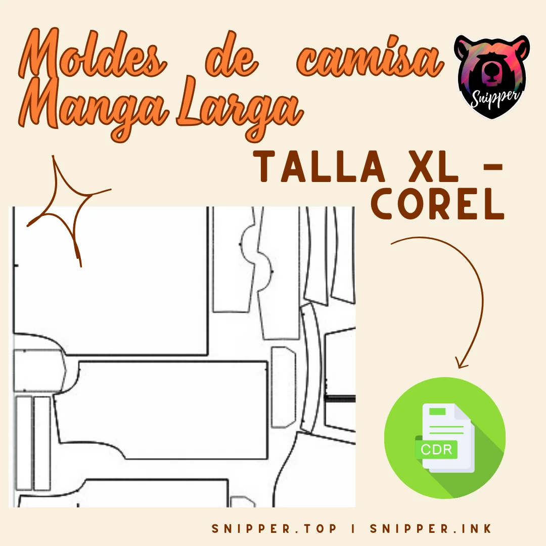 MOLDE DE CAMISA MANGA LARGA TALLA XL -COREL