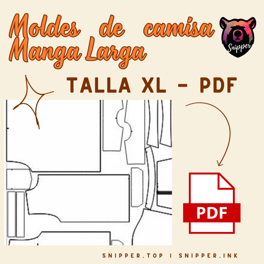 MOLDE DE CAMISA MANGA LARGA TALLA XL -PDF