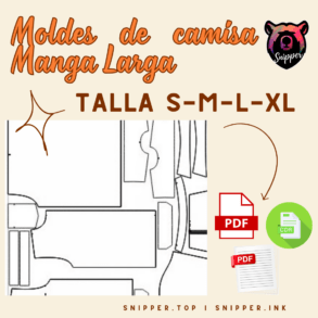 molde de camisa manga larga