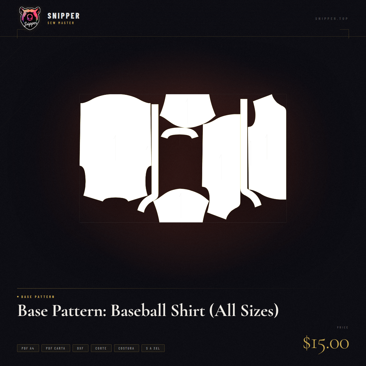 base pattern baseball shirt 3