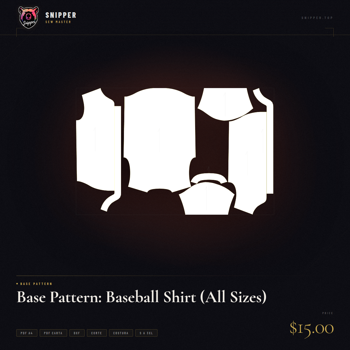 base pattern baseball shirt 4