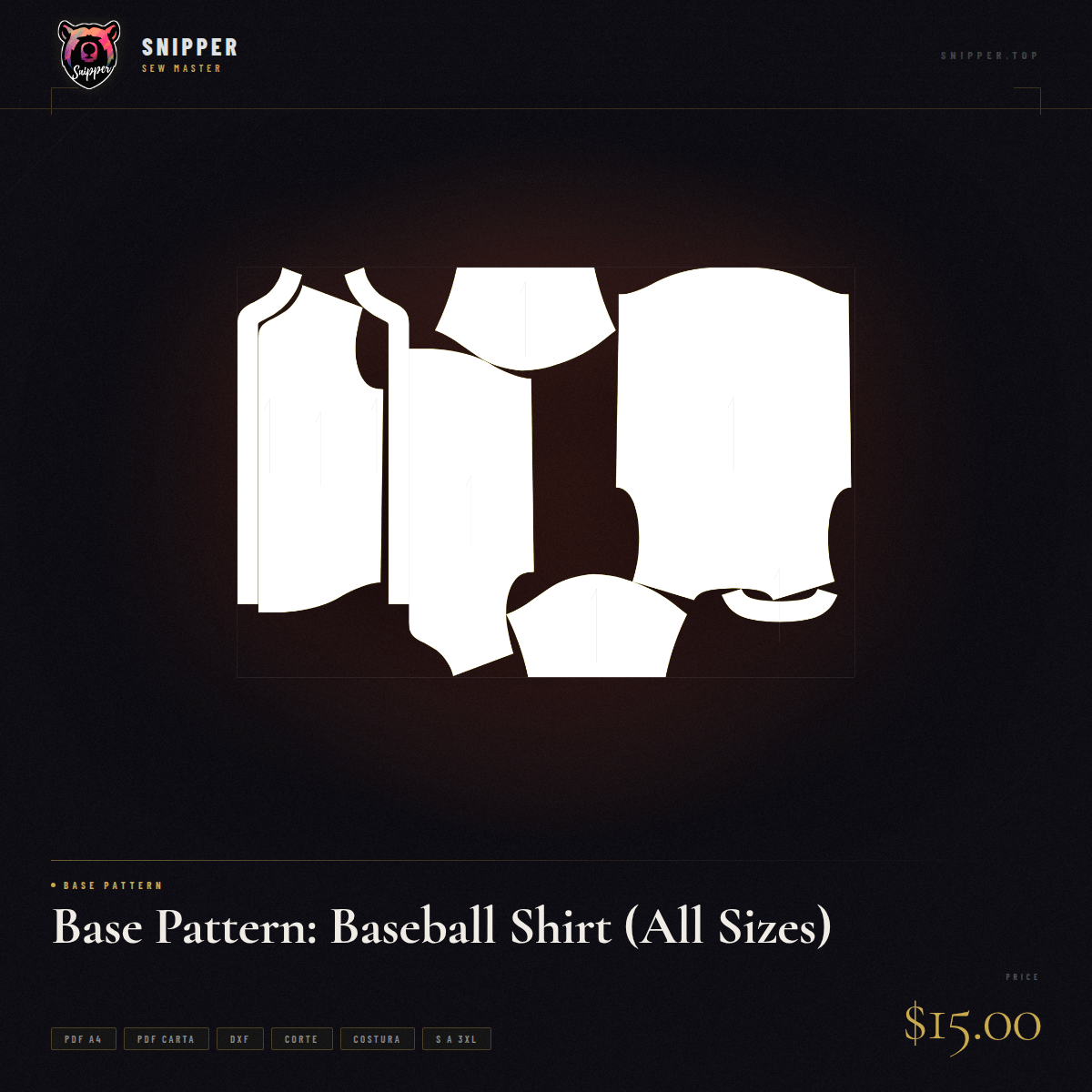 base pattern baseball shirt 5