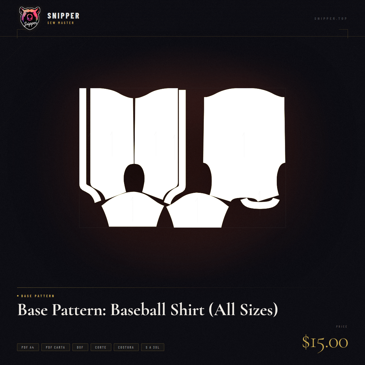 base pattern baseball shirt 6