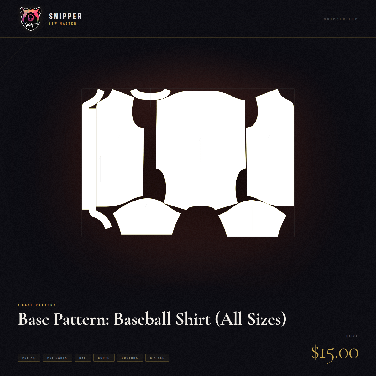 base pattern baseball shirt 7