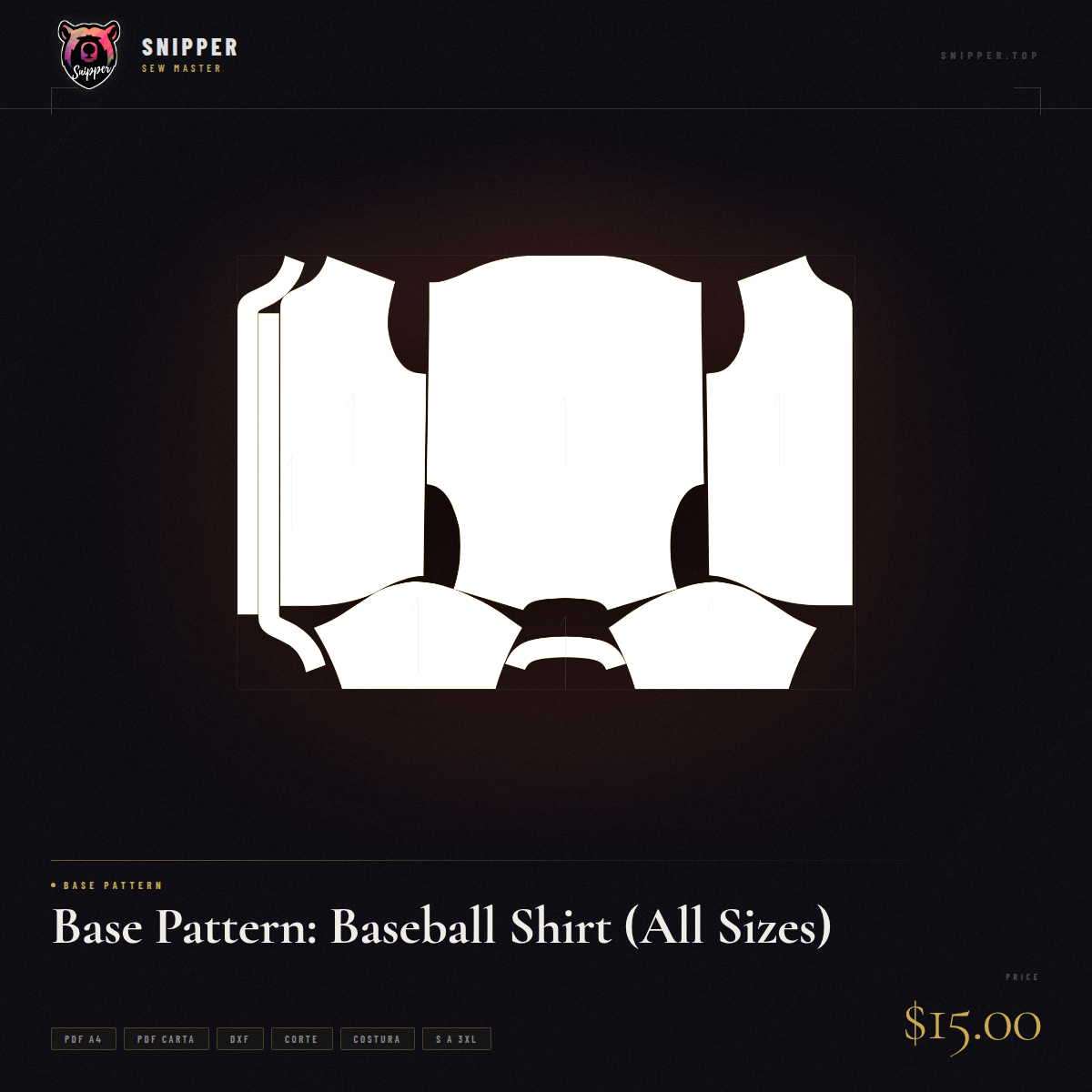 base pattern baseball shirt 8