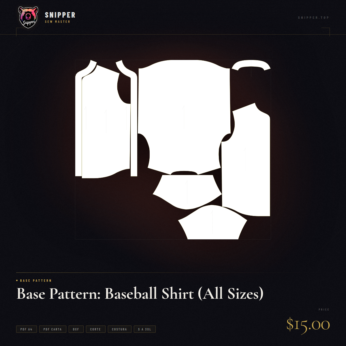 base pattern baseball shirt 9