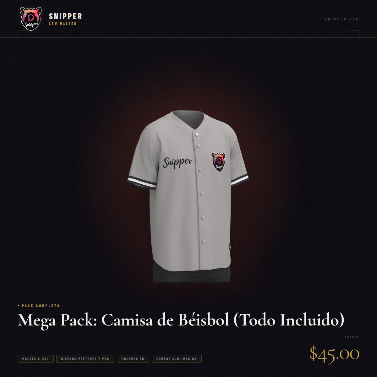 mega pack camisa béisbol