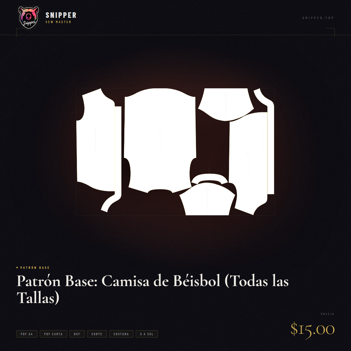 patrón base camisa béisbol 4