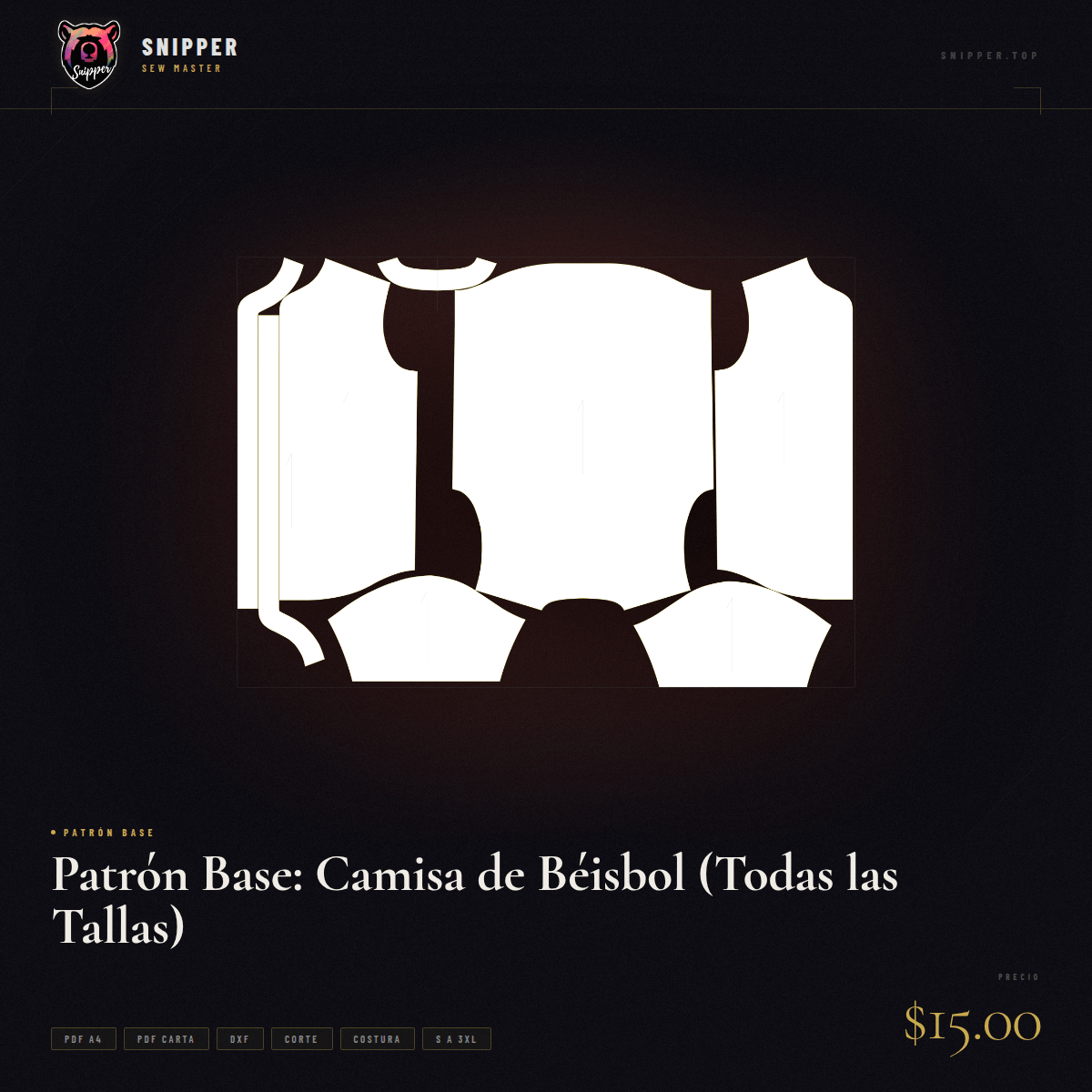 patrón base camisa béisbol 7