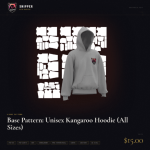 base pattern unisex kangaroo hoodie all sizes