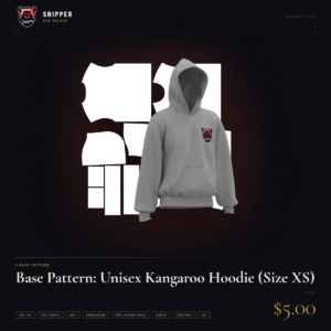 base pattern unisex kangaroo size xs