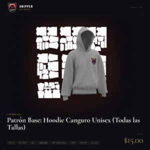 patrón base hoodie canguro todas las tallas