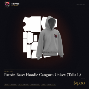 patrón base hoodie canguro talla l