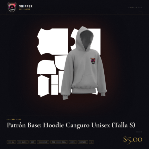 patrón base hoodie canguro talla s