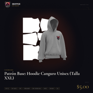 patrón base hoodie canguro talla xxl